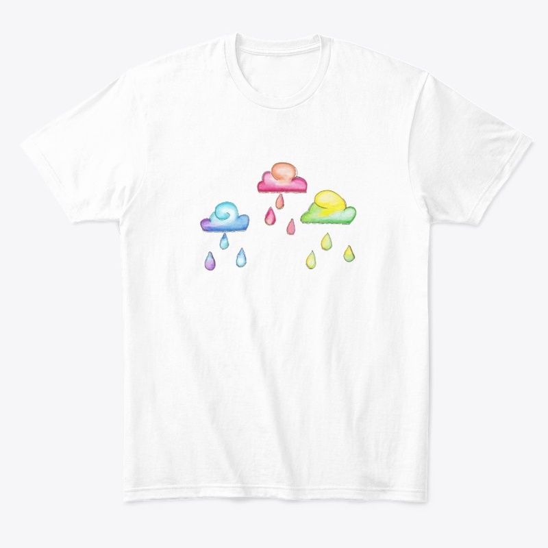 Watercolor Rainbow Clouds