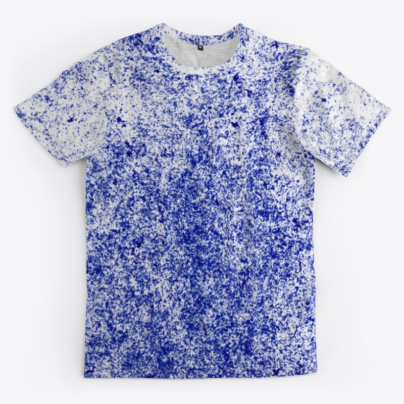 Blue Speck Fade on White