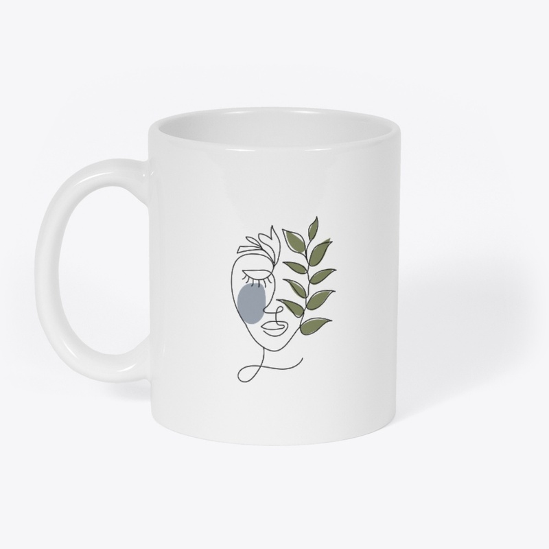 Abstract Woman Face Line Art T-Shirt