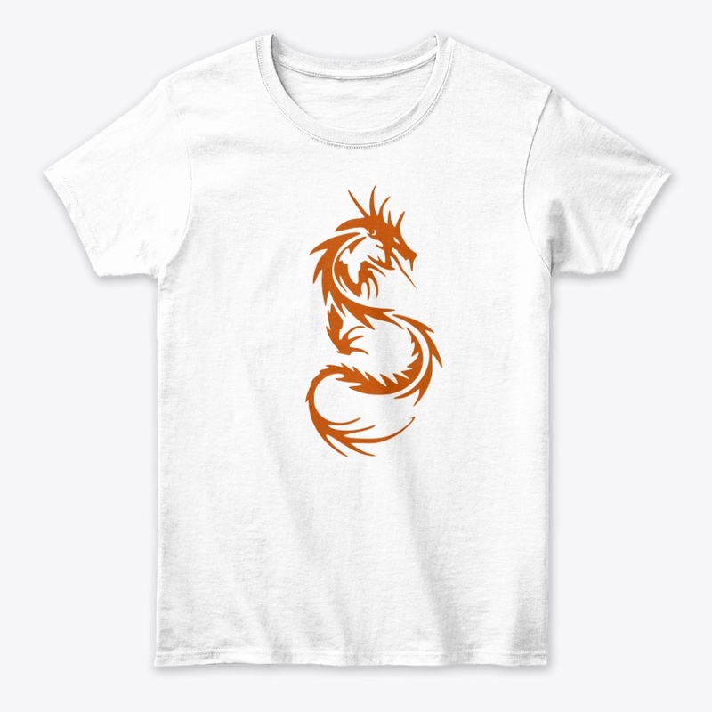 Orange dragon design