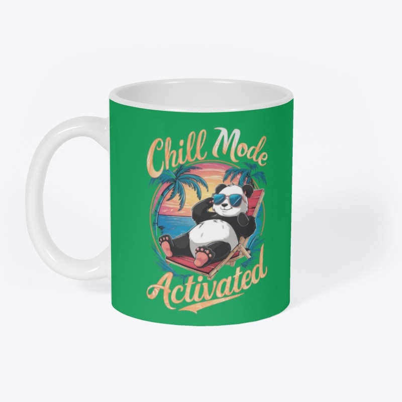 Chill Mode Activated Panda Beach Mug
