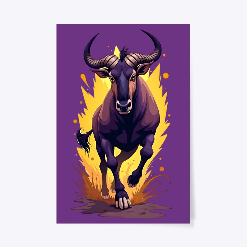 The wildebeest poster design
