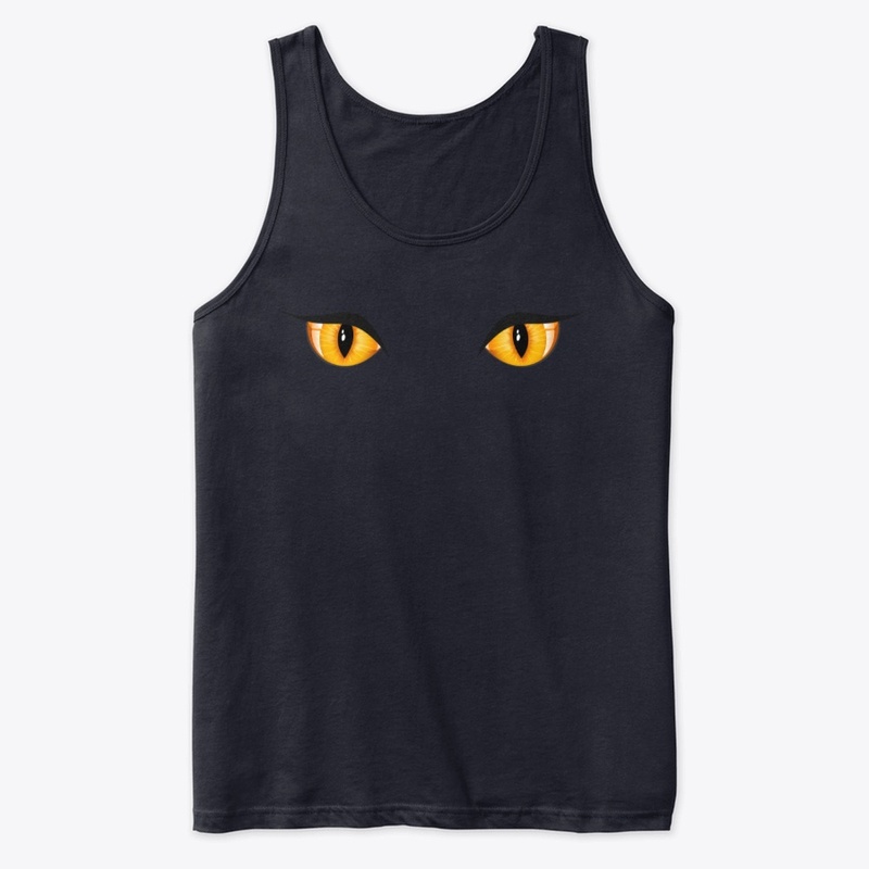 Cat's Eyes Men's Black Graphic T Shirt