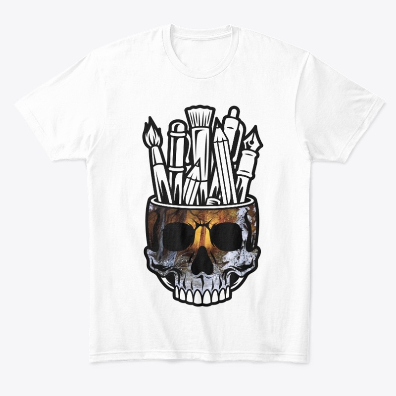Skull Paintbrush Holder 