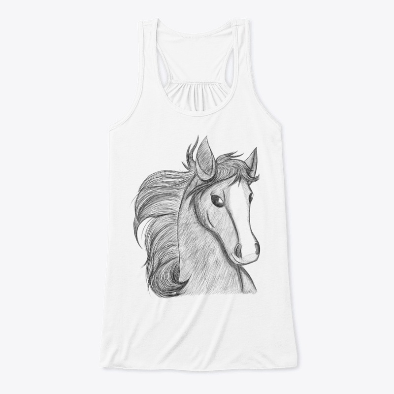 Horse Headshot Sketch Tank