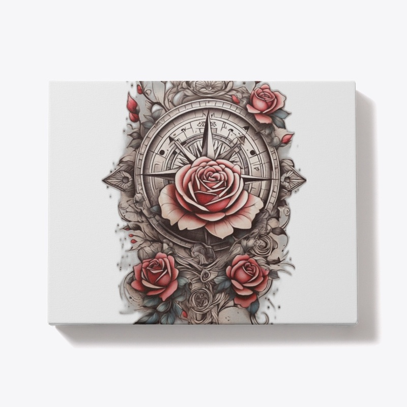 Our Tattoo-Style Rose Compass 
