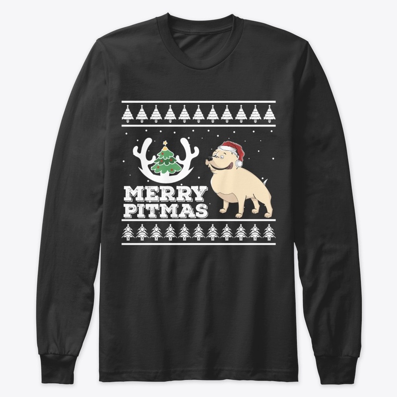 Merry Pitmas Ugly Christmas  Pit Bull