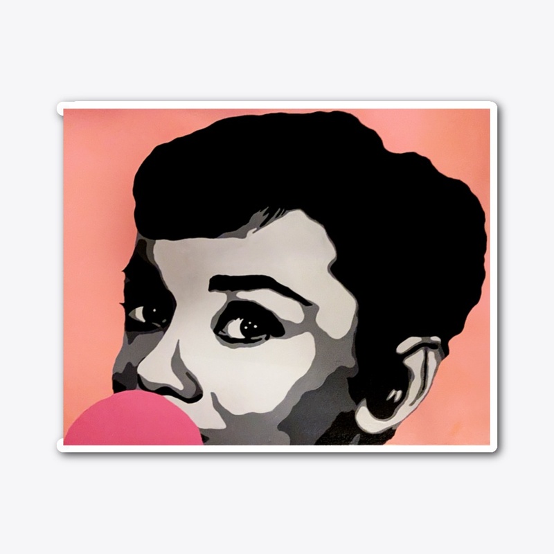 Audrey Hepburn Eyes Landscape