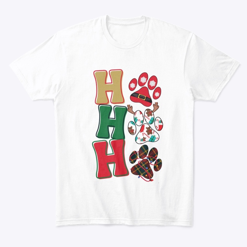 HO HO HO Dog Paw Christmas 