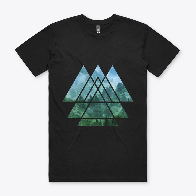 Sacred Geometry Triangles - Misty Forest