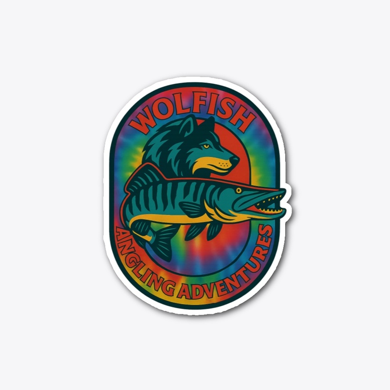 Tie-Die Wolfish logo muskellunge 