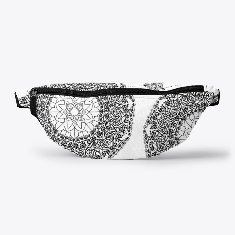 Black and white mandala 