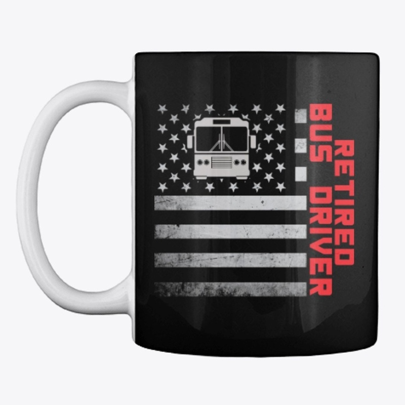 Retired Bus Driver US Flag Mask