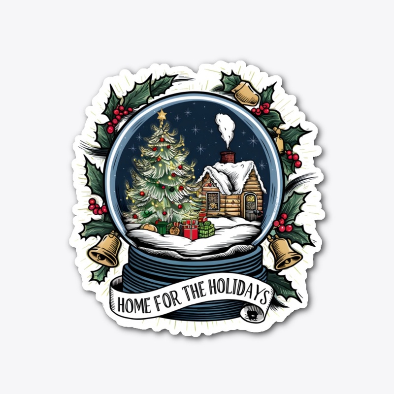Home for the Holidays Snow Globe Design