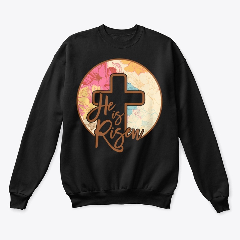 He Is Risen Cross Floral