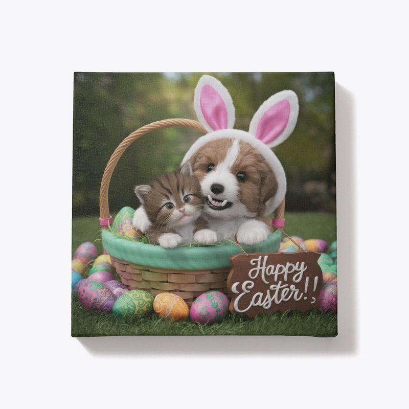 Cute Easter Pets Canvas