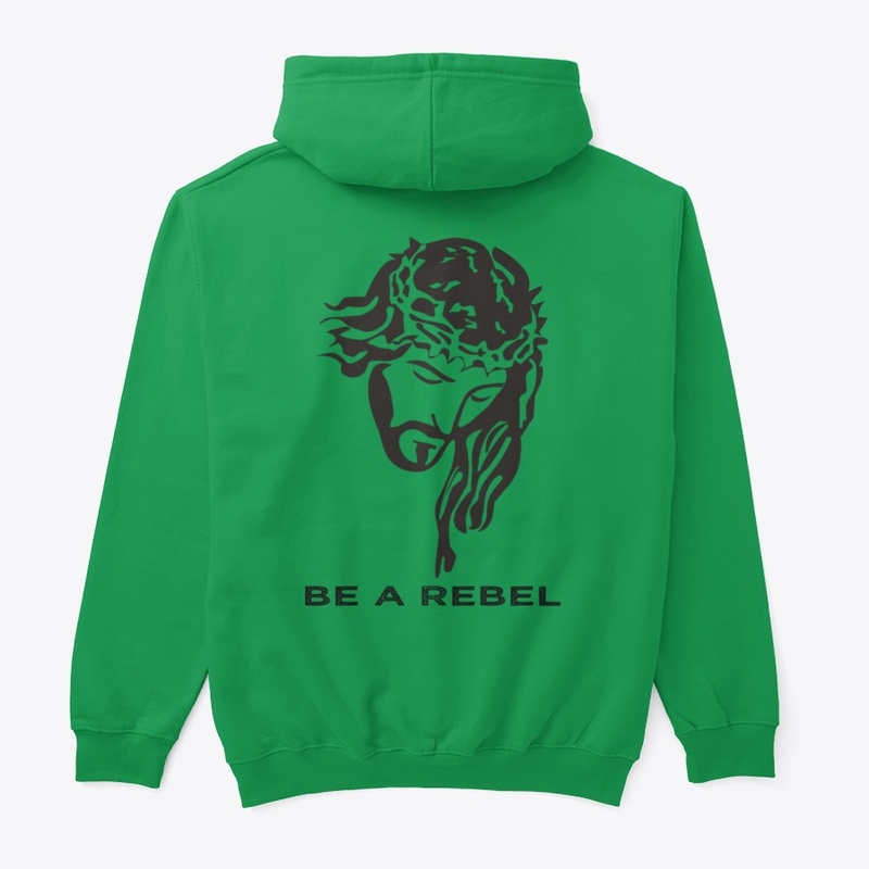 DRUM ATTIC - BE A REBEL HOODIE BLACK
