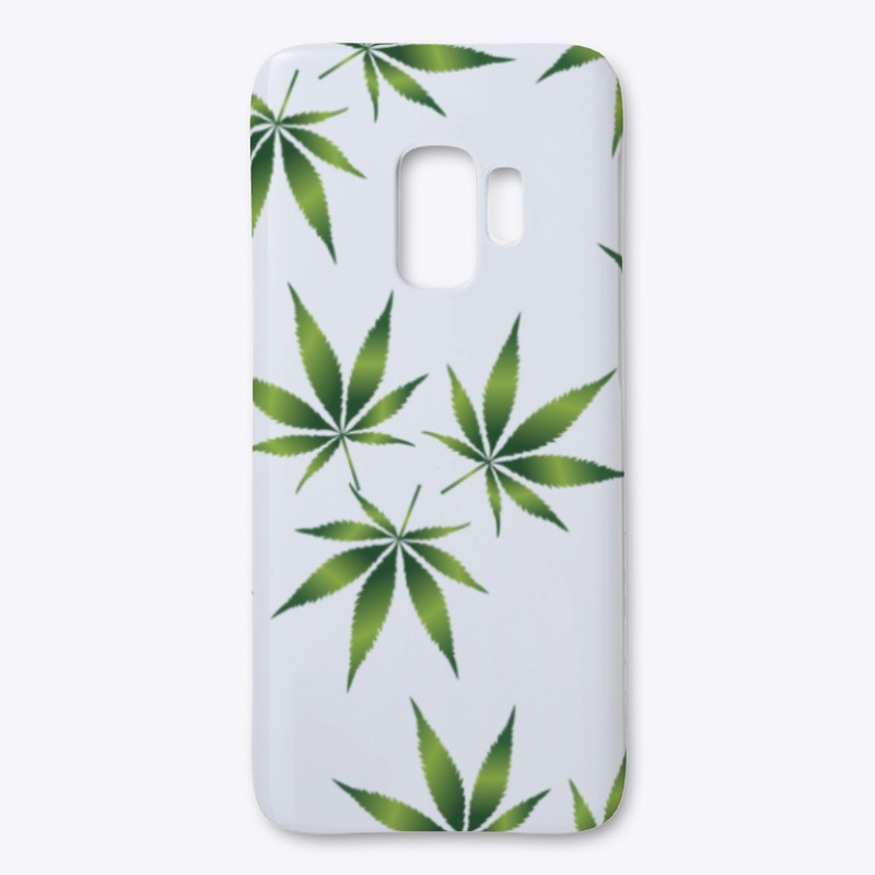 White cannabis phone case