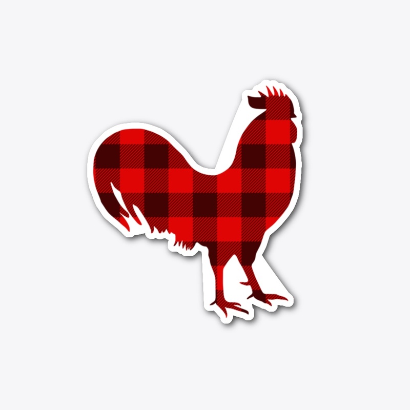 Plaid Christmas Rooster