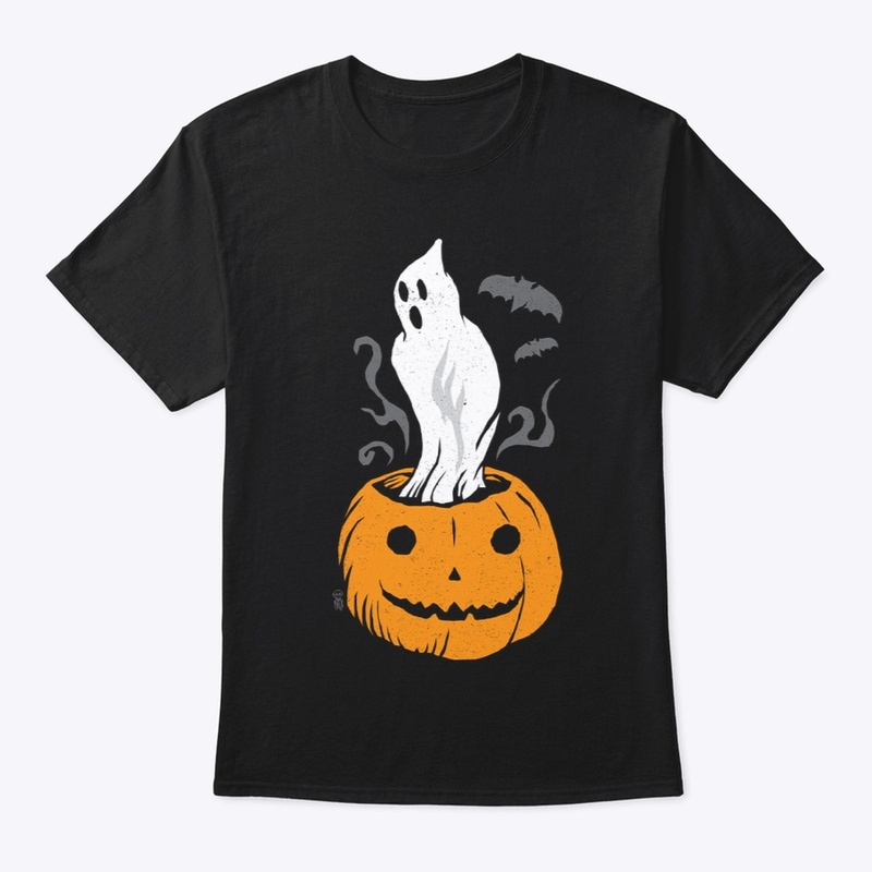 Vintage Pumpkin and Ghost  Halloween 