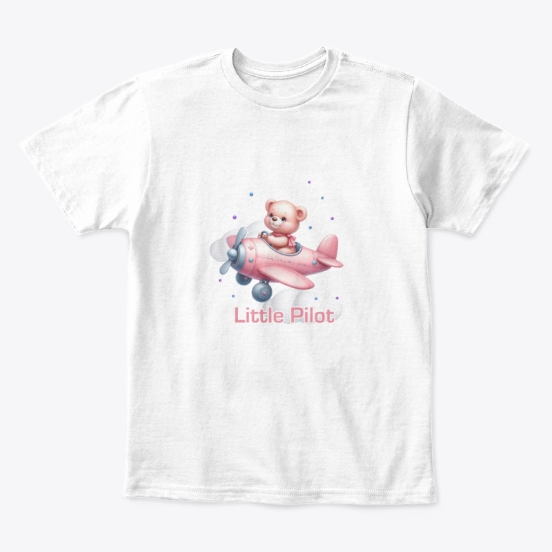 Little Pilot bear kids t-shirt
