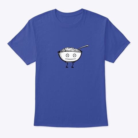 Hank The Cereal Bowl On Shirt  Deep Royal Kaos Front