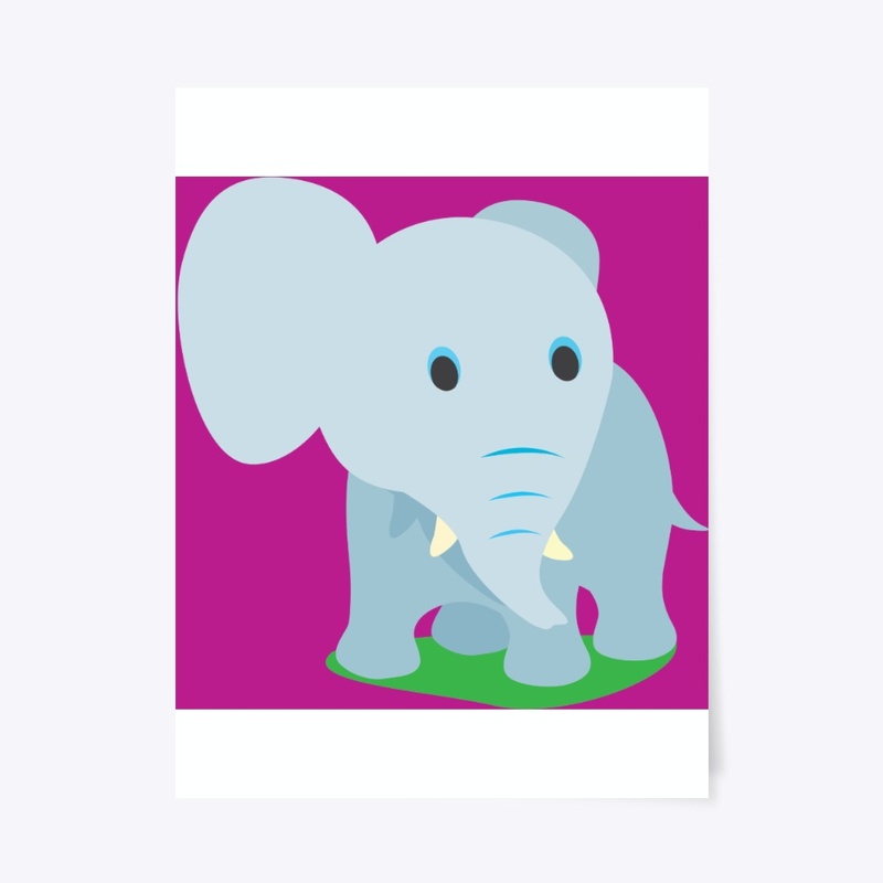 Elephant with pink