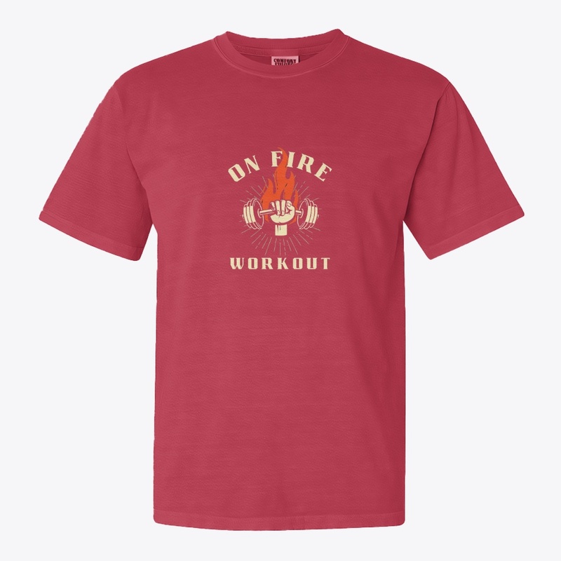 Black Red Grunge Fitness T-Shirt