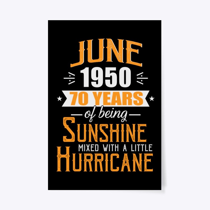 June 1950, 70 Years Anniversary Gift