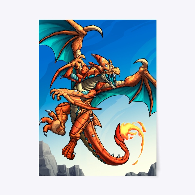 The Charring Sky Lizard POSTER