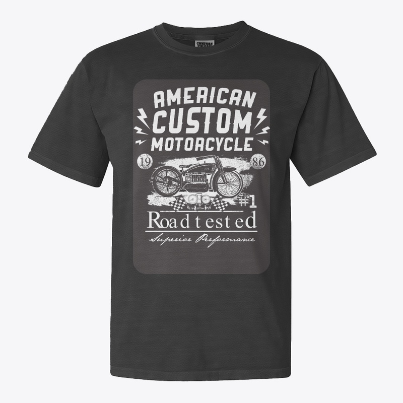 Retro sign of custom motorcycles