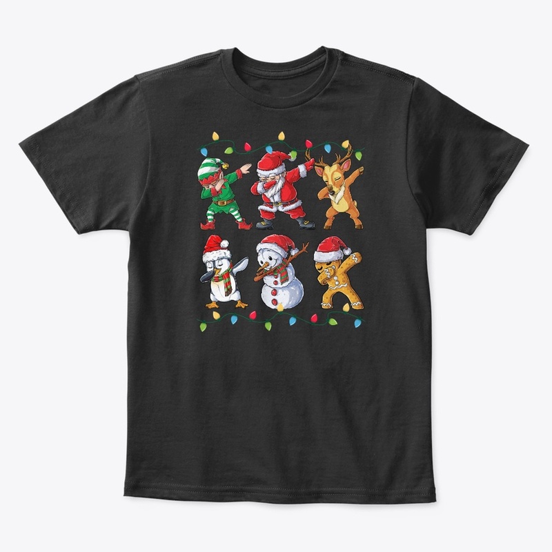 Dabbing Santa Elf Friends Christmas Gift