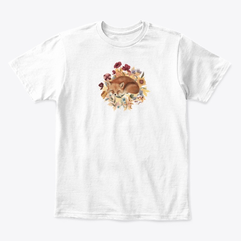 Cute Sleeping Fox With Autumn Vibe
