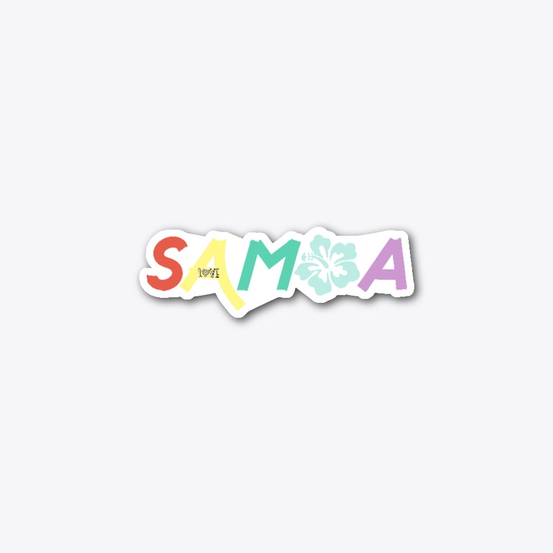 Samoa Love Rainbow Letters