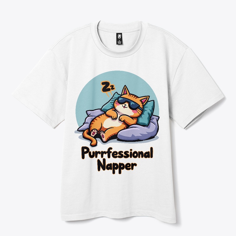 Purrfessional Napper- Funny Cat