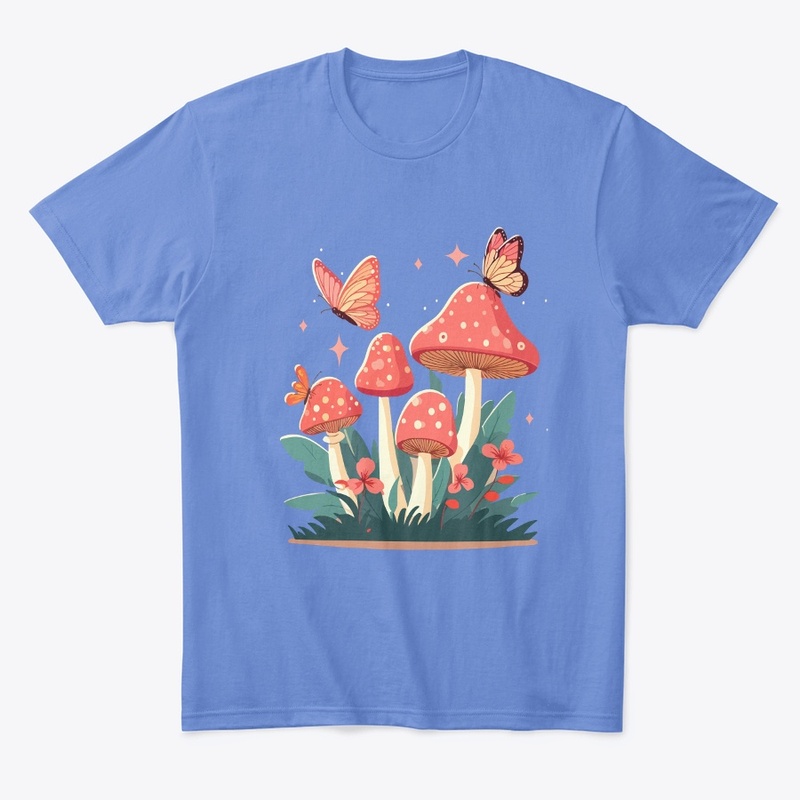 Mushroom and Butterfly T-Shirt