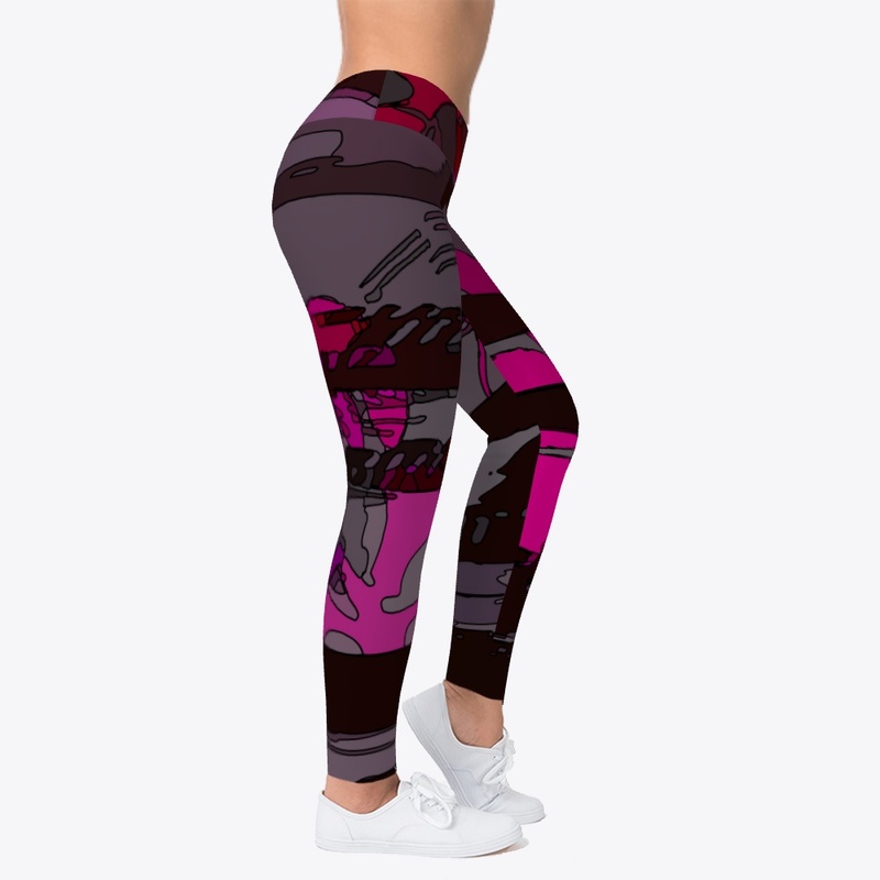 Pink Black Abstract Pattern