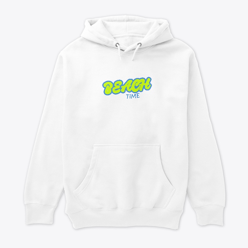 Beach Time fun Tee Green  Blue letters
