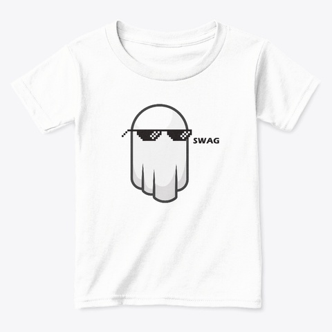 #Lilspookies   Swag. White  T-Shirt Front