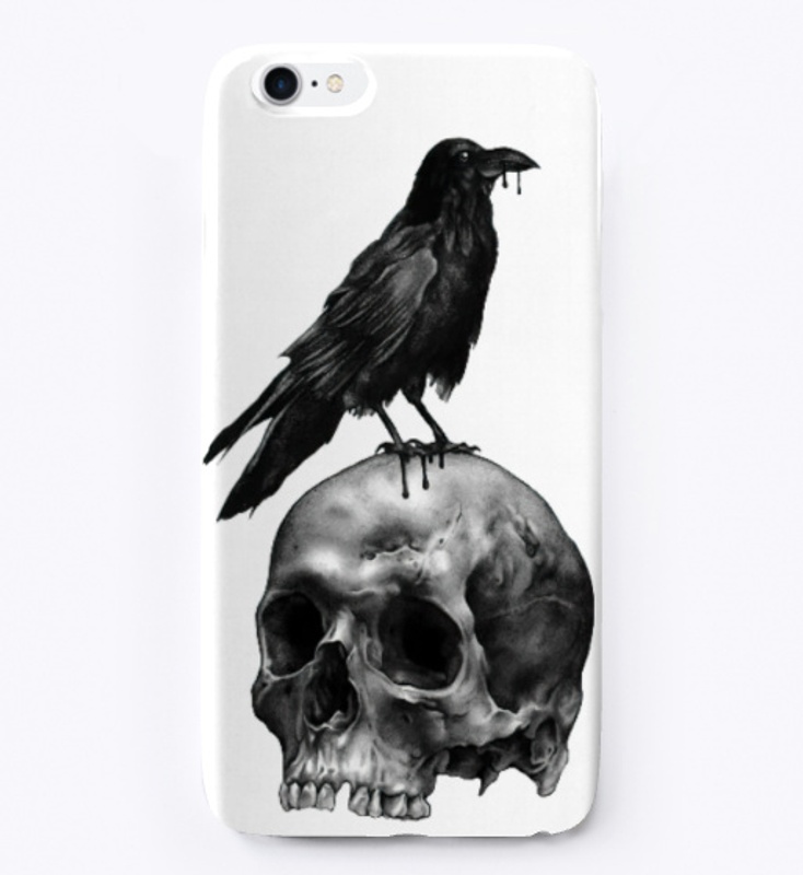 Raven on Skull