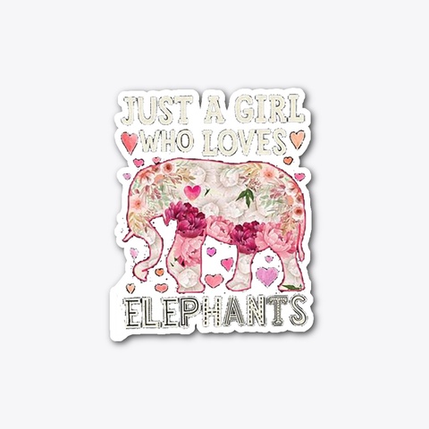 Just A Girl Who Loves Elephants Standard Maglietta Front