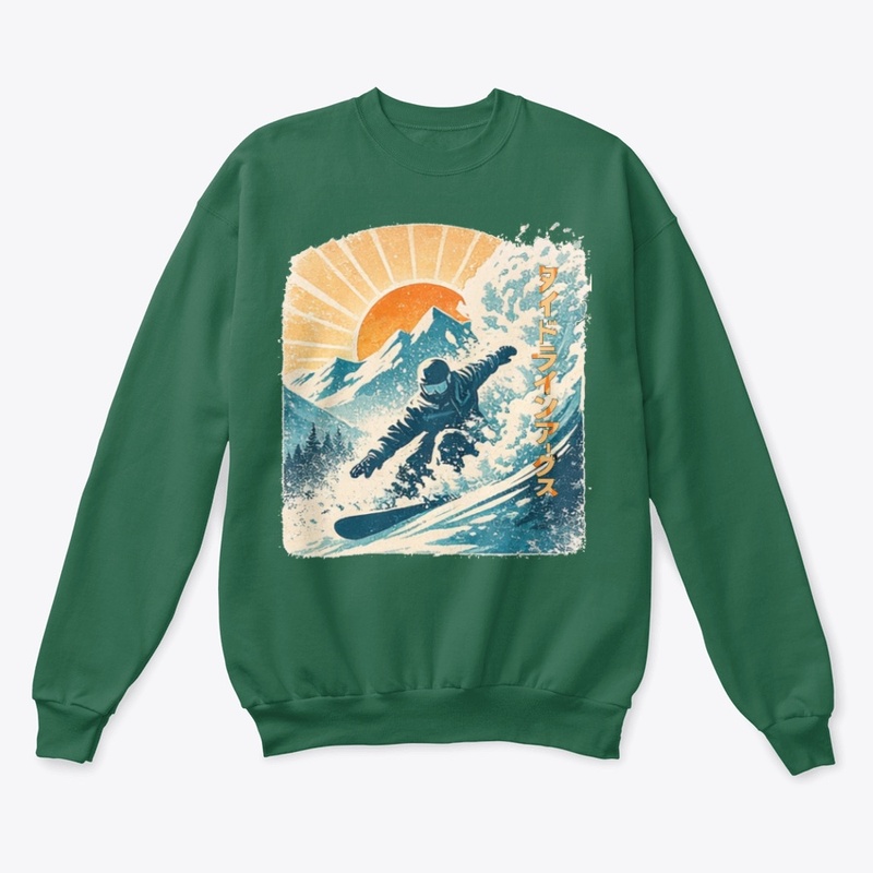 retro snowboarder