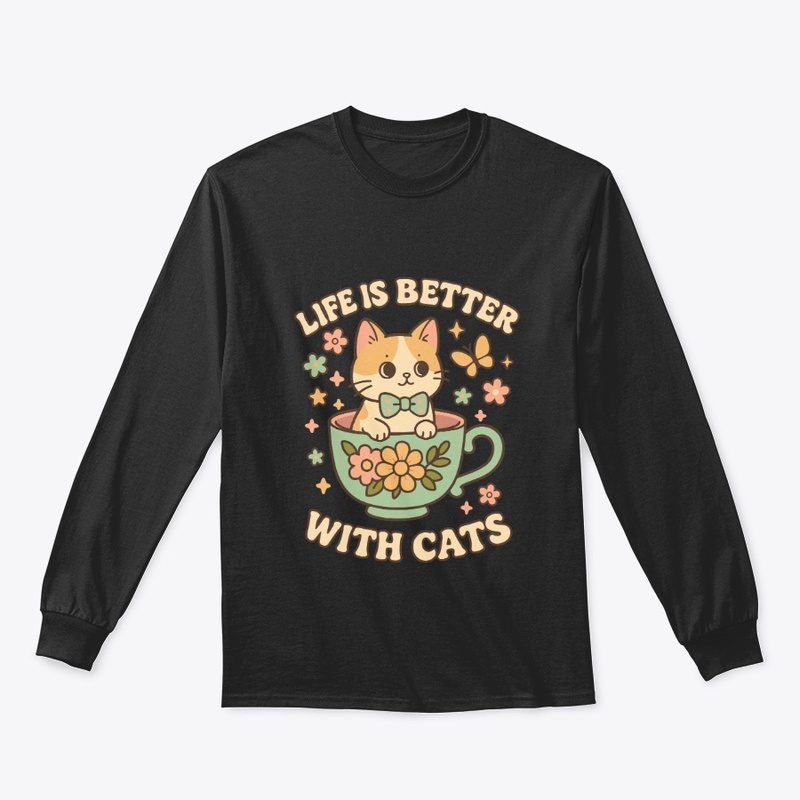 Life Is Better With Cats Flower Cup 