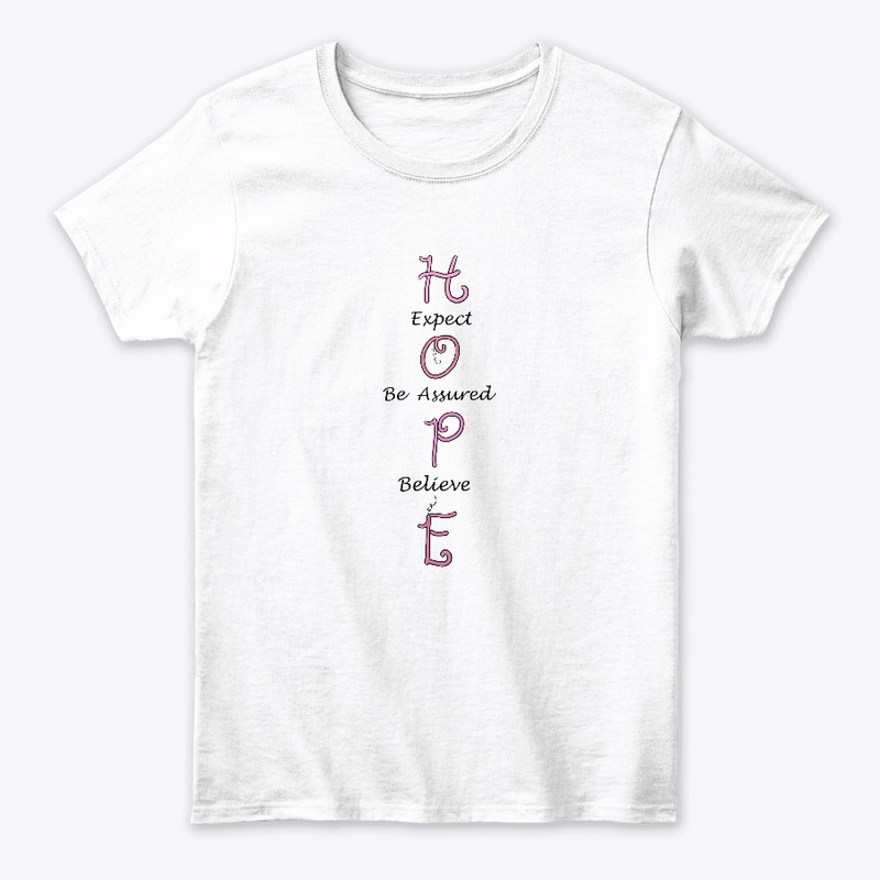 Hope Word Art in Shades of Pink