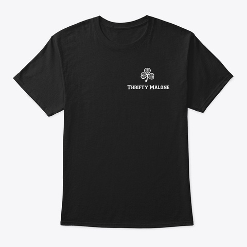 Thrifty Malone   Original Logo Black T-Shirt Front