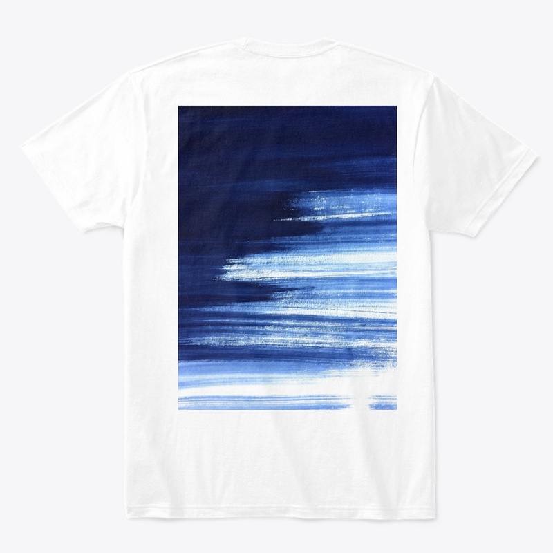 Blue brush strokes
