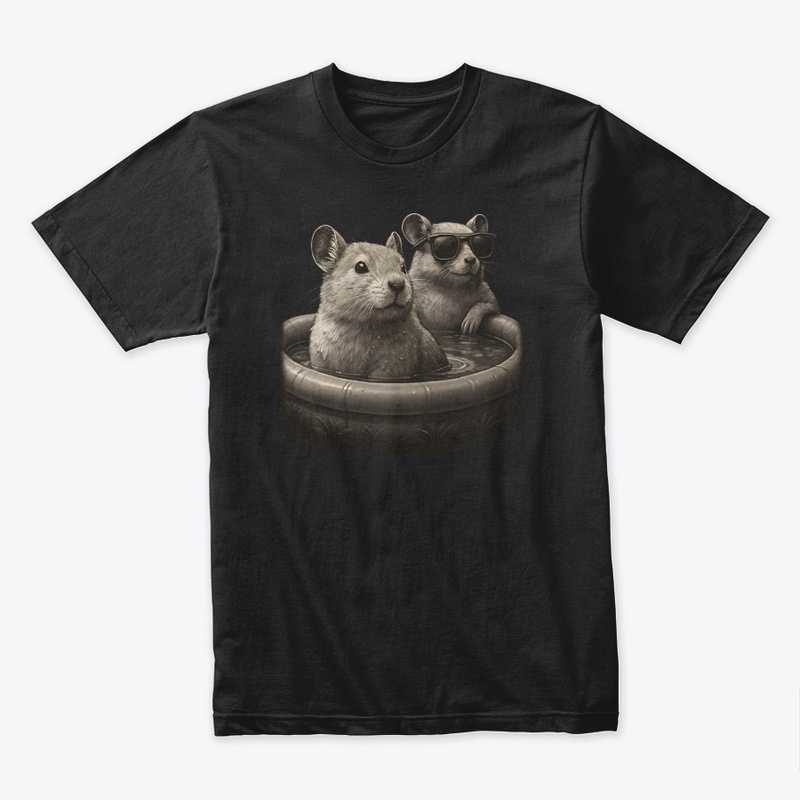 Cute Mouse Pool Party Illustration