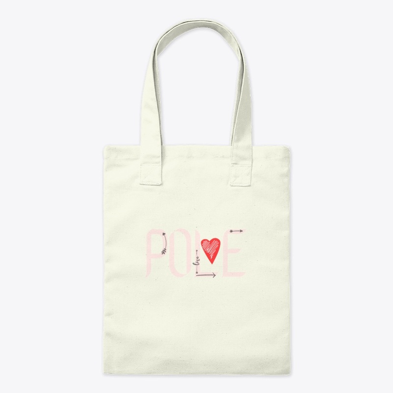 Pole Love Red Heart Arrows Design