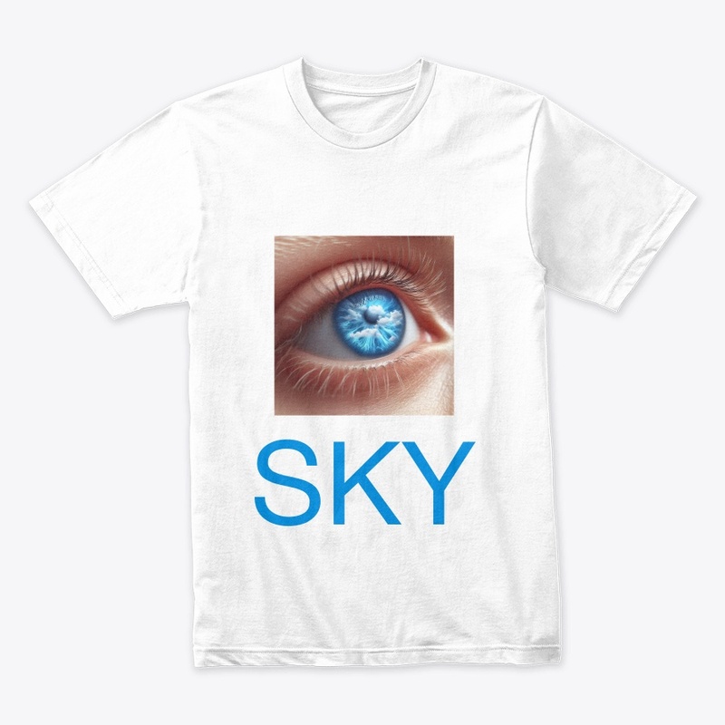 Eye looking up to the sky