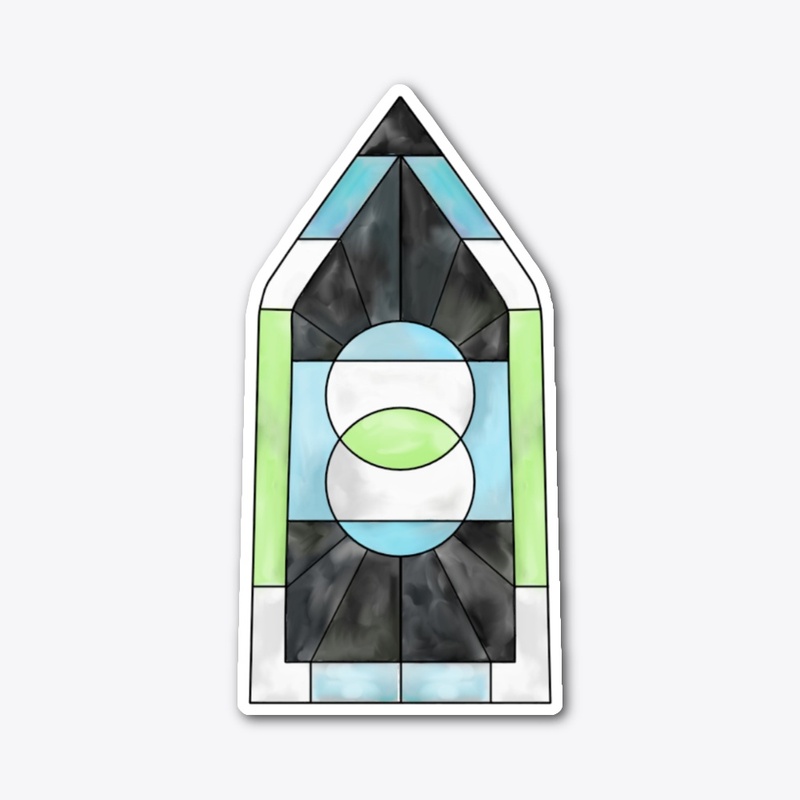 Stained Glass Agender Boy Window